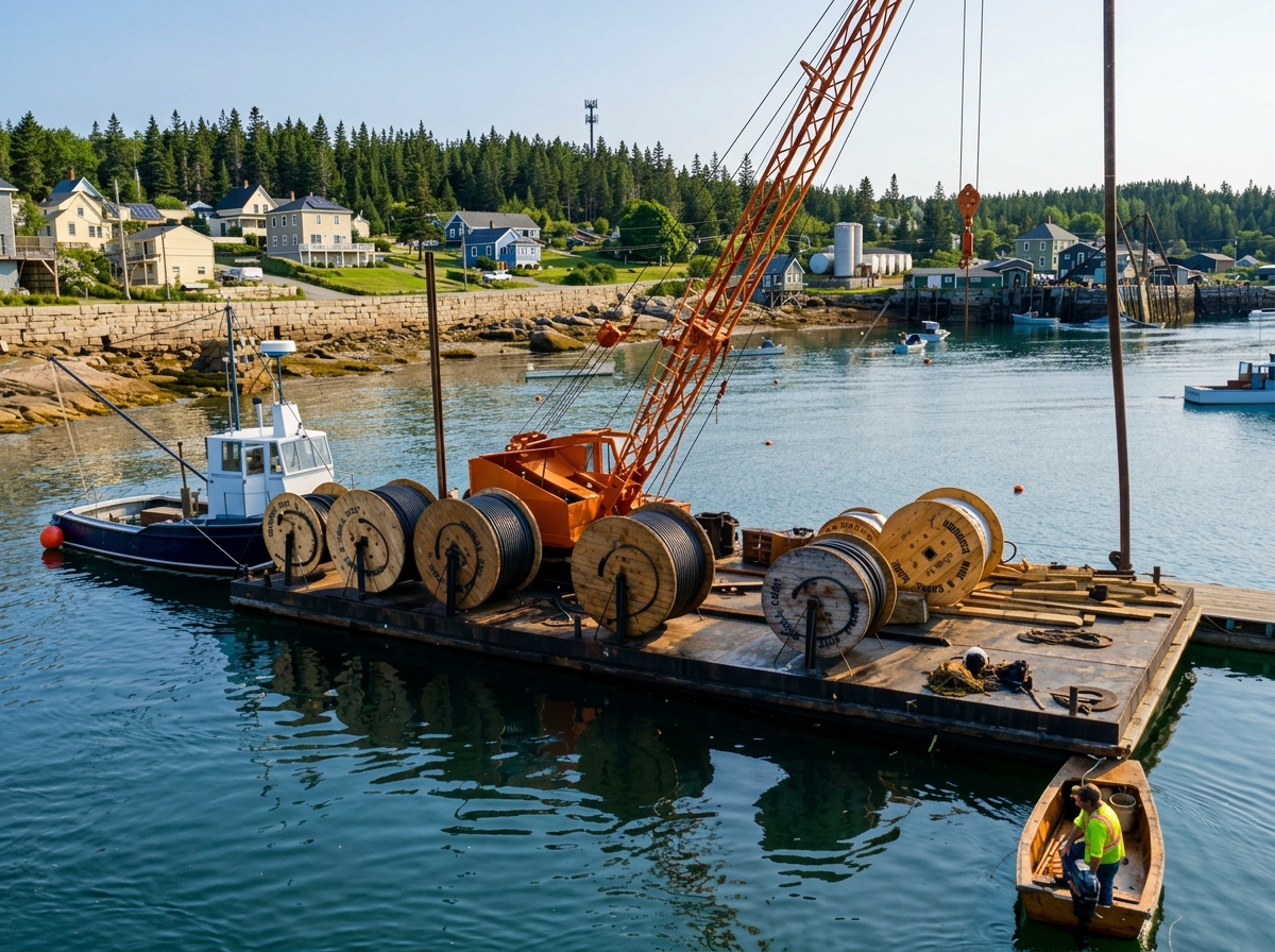 In 1983 GM Parker Waite led a team to install an undersea cable